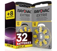 32 Pilas para audífonos Size 10 Rayovac + 8 Baterías Udivita de Audífono