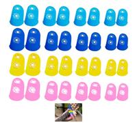 32 protectores de dedos para guitarra, protección de dedos de goma, material de silicona, antideslizante y duradero, adecuado para tocar guitarra y ukelele