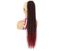 32 pulgadas de largo rizado cola de caballo extensiones de pelo sintético con cordón de cordón de cola de caballo extensiones de cabello para mujeres para uso diario (1BTBUG)