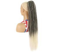 32 pulgadas largo rizado cola de caballo extensión de pelo sintético clip cordón cola de caballo extensiones de cabello para mujeres para uso diario (1BT613)