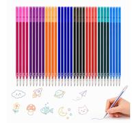 32 recambios borrables, compatibles con Legami 0,7 mm, 13 cm | 8 colores, 4 unidades cada uno, recambios de colores, tinta de gel borrables, fácil de borrar, longitud para escuela, oficina