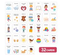 32 Tarjetas de Calmantes para Niños, Mindfulness y Habilidades de Afrontamiento, Autorregulación, Regulación Emocional, , Aprendizaje Socioemocional, Adecuado para , , Hogar o