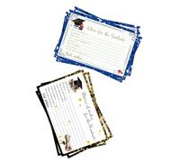 32 tarjetas de regalo de graduación para graduados de secundaria y universidad, tarjetas de felicitación escritas a mano de doble cara, suministros de fiesta, bendición de vacaciones