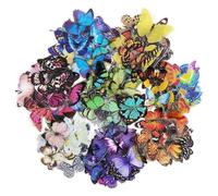 320 Pcs Pegatinas de Mariposa, impermeables transparentes coloridas resina decorativa para naturaleza,Pegatinas Transparentes Scrapbooking, Es adecuado para el uso de la tecnología de manuales