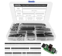 320 piezas 2,54 mm Straight Single Row PCB, Board Macho y Hembra Pin Header Socket Connector Strip, para Arduino Stackable Shield (4/6/8/10/12/16/20/40 pines)