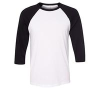 3200 CN 3200 3/4 SLV BSEBL RGLN TEE WHITE/ BLACK L