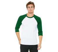 3200 CN 3200 3/4 SLV BSEBL RGLN TEE WHITE/ KELLY XL