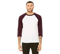 3200 CN 3200 3/4 SLV BSEBL RGLN TEE WHITE/ MAROON L