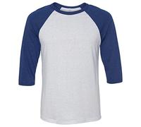 3200 CN 3200 3/4 SLV BSEBL RGLN TEE WHT FLK/ NVY TRB XL