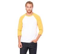 3200 CN 3200 3/4 SLV BSEBL RGLN TEE WHT/ NEON ORANGE 2XL