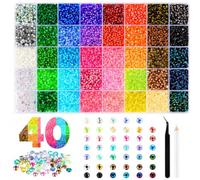 32000 Piezas de Diamantes de Imitación, 40 Colores de Piedras Brillantes, Diamantes Brillantes de 3mm para Uñas, Decoración en Ropa, Zapatos y Arte con Diamantes