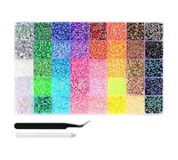 32000PCS Resin Jelly Rhinestones For Crafting, 24 Colors 3mm Flat Back Nail Gems Crystals Nail Rhinestones Bedazzling Kit With Pick Up Tweezers, Nails Rhinestone Picker For DIY Crafts Clothing Shoes