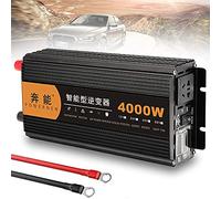 3200W 4000W 5000W 6000W 8000W 9000W 12000W 15000W inversor automático de onda sinusoidal pura DC 12V/24V a CA 220V convertidor de voltaje de alta eficiencia para camiones, barcos, camping, hogar, furgoneta (4000W, 12V)