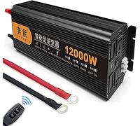3200W 4000W 5000W 6000W 8000W 9000W 12000W 15000W Inversor de onda sinusoidal pura DC 12V/24V a AC 220V Inversor de potencia de alta eficiencia para camiones, barcos, camping, hogar, furgoneta (12V, 120000 0 W
