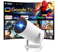 [320ANSI/Google Store/control de voz] Proyector inteligente con WiFi y Bluetooth, más de 10,000 aplicaciones, pericat 4K UHD Home Theater portátil, mini proyector de películas, uso en interiores y