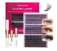 320PCS Racimo de Pestañas 30D+40D+60D Juego de Extensión de Pestañas 11-20mm DIY Juego de Elevación de Pestañas Pestañas Naturales con Banda y Sello de Pestañas para Principiantes-30D+40D+60D