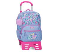 Movom Best Wishes Mochila Escolar con Carro Lila 30x38x12 cm Poliéster 13,7L
