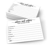 321Done Advice for The Dad-to-Be (50 tarjetas) blanco 10,6 x 15,2 cm, tarjetas de consejo para papá nuevo, divertido juego de baby shower, simple recuerdo de baby shower, hecho en Estados Unidos