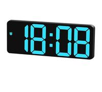 321Wasay Pequeños relojes digitales para mesita de noche, despertadores digitales LED eléctricos para dormitorio, bonito reloj de escritorio de viaje, CC, funciona con pilas