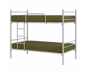 3246IDP Litera Metálica Luna 80x180 | Estructura Reforzada con Somier de Lamas | Plata | Adultos y Niños | Sin Cama Supletoria