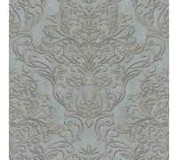 32605 - City Glam Floral Damasco Gris Oro Galerie Papel Tapiz