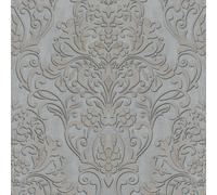 32605 - El Nuevo Libro De Diseño Papel Tapiz Damask Plata Gris Galerie