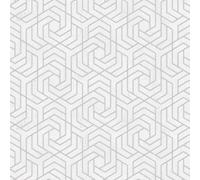 32607 - El Nuevo Libro De Diseño Papel Tapiz Geométrico Plata Gris Galerie