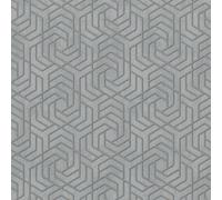 32610 - El Nuevo Libro De Diseño Papel Tapiz Geométrico Plata Gris Galerie