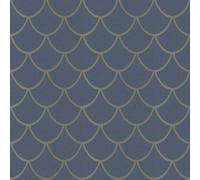 32723 - City Glam Geométrico Arco Azul Dorado Galerie Papel Tapiz