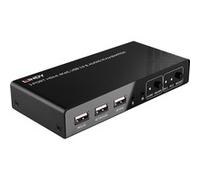 32809 interruptor KVM Negro, Switch KVM 4096 x 2160 Pixeles, 4K Ultra HD, Negro