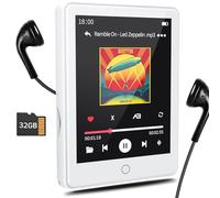 32GB MP3 Player Bluetooth 5.3 con 2.8 Pulgadas de Pantalla táctil Completa, Altavoz Incorporado,Lossless HiFi Music Player, con Radio FM, grabación, E-Book, Reloj Despertador,Soporta hasta 128 GB