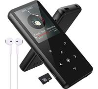 32GB Reproductor MP3 Bluetooth 5.0, Reproductor de Música HiFi MP3 Player Portátil Altavoz HD Incorporado, FM Radio, Grabación, E-Book, Despertador, Soporte Expandible hasta 128G