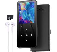 32GB Reproductor MP3 Bluetooth 5.2, Reproductor de Música HiFi MP3 Player Portátil Altavoz HD Incorporado, FM Radio, Grabación, E-Book, Despertador, Soporte Expandible hasta 128G