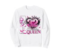 32nd Birthday Queen Pink Wine 32 Years Old Women Girls Sudadera