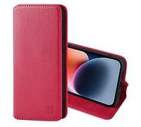 32nd Classic Series 2.0 - Funda Tipo Libro de Piel Real para Apple iPhone 14 (6.1"), Carcasa de Cuero Premium diseñada con Cartera, Cierre Magnetico y Soporte Integrado - Rosa