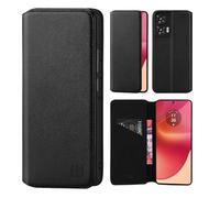 32nd Classic Series 2.0 - Funda Tipo Libro de Piel Real para Motorola Edge 50 Fusion, Carcasa de Cuero con Bloqueo RFID Ranura Tarjetas, Cierre Magnetico y Soporte Integrado - Negro