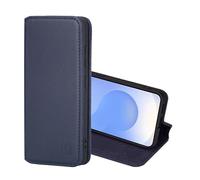 32nd Classic Series 2.0 - Funda Tipo Libro de Piel Real para Samsung Galaxy S25, Carcasa de Cuero con Bloqueo RFID Ranura Tarjetas, Cierre Magnetico y Soporte Integrado - Azul Marino