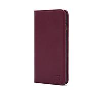 32nd Classic Series - Funda Tipo Libro de Piel Real para Apple iPhone 6 6S, Carcasa de Cuero Premium diseñada con Cartera, Cierre Magnetico y Soporte Integrado - Borgoña