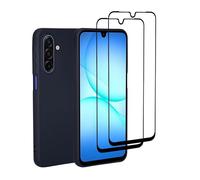 32nd Estuche Silicona Líquida Funda Protectora a Prueba de Golpes para Samsung Galaxy A17 4G / 5G con 2 Protectores de Pantalla de Vidrio Templado, Delgada y Duradera - Negro
