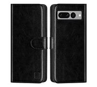 32nd Funda Flip Carcasa de Piel Tipo Billetera para Google Pixel 7 Pro con Tapa y Cierre Magnético y Tarjetero - Negro