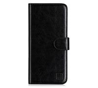 32nd Funda Flip Carcasa de Piel Tipo Billetera para Motorola Moto G8 con Tapa y Cierre Magnético y Tarjetero - Negro