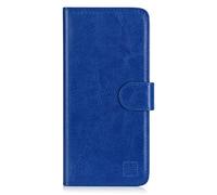 32nd Funda Flip Carcasa de Piel Tipo Billetera para OnePlus 8 con Tapa y Cierre Magnético y Tarjetero - Azul