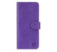 32nd Funda Flip Carcasa de Piel Tipo Billetera para Samsung Galaxy S20 Ultra con Tapa y Cierre Magnético y Tarjetero - Morado