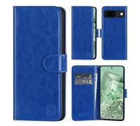 32nd Funda Tipo Libro de Piel Sintetica Flip para Google Pixel 8A, Carcasa con Bloqueo RFID Ranuras Tarjetas, Cartera, Cierre Magnetico y Soporte Integrado - Azul