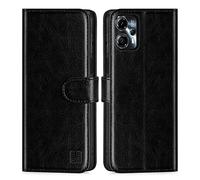 32nd Funda Tipo Libro de Piel Sintetica Flip para Motorola Moto G13 & Moto G23, Carcasa con Bloqueo RFID Ranuras Tarjetas, Cartera, Cierre Magnetico y Soporte Integrado - Negro