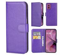 32nd Funda Tipo Libro de Piel Sintetica Flip para Motorola Moto G55, Carcasa con Bloqueo RFID Ranuras Tarjetas, Cartera, Cierre Magnetico y Soporte Integrado - Morado