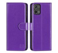 32nd Funda Tipo Libro de Piel Sintetica Flip para Motorola Moto G73, Carcasa con Bloqueo RFID Ranuras Tarjetas, Cartera, Cierre Magnetico y Soporte Integrado - Morado