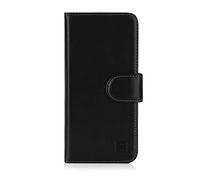 32nd Premium Series - Funda Tipo Libro de Piel Real para Samsung Galaxy S10 Plus, Flip Carcasa de Cuero Premium diseñada con Cartera, Cierre Magnetico y Soporte Integrado - Negro