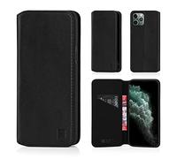 32ndShop 32nd Classic Series 2.0 - Funda Tipo Libro de Piel Real para Apple iPhone 11 Pro MAX (6.5"), Carcasa de Cuero Premium diseñada con Cartera, Cierre Magnetico y Soporte Integrado - Negro