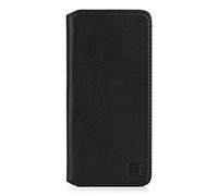 32ndShop 32nd Classic Series 2.0 - Funda Tipo Libro de Piel Real para Motorola Moto E6 Play, Carcasa de Cuero Premium diseñada con Cartera, Cierre Magnetico y Soporte Integrado - Negro